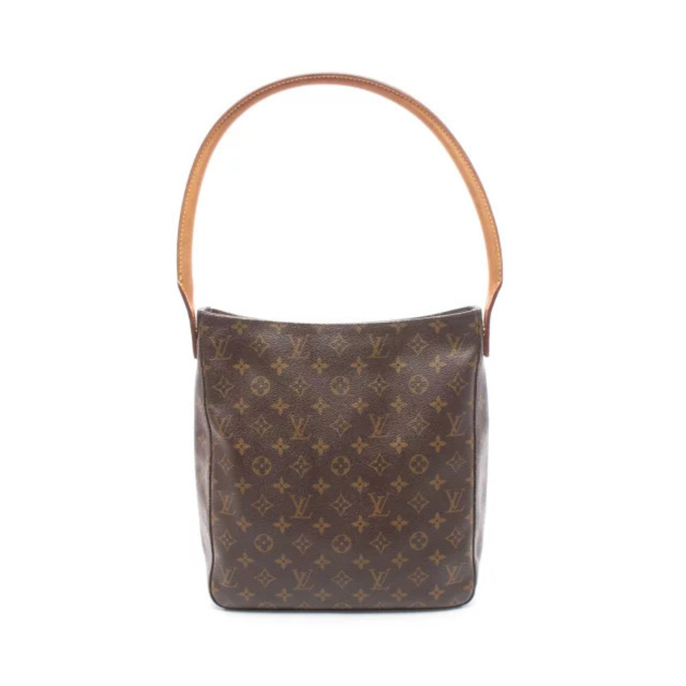 Louis Vuitton Looping Shoulder Bag Canvas Leather Monogram Brown